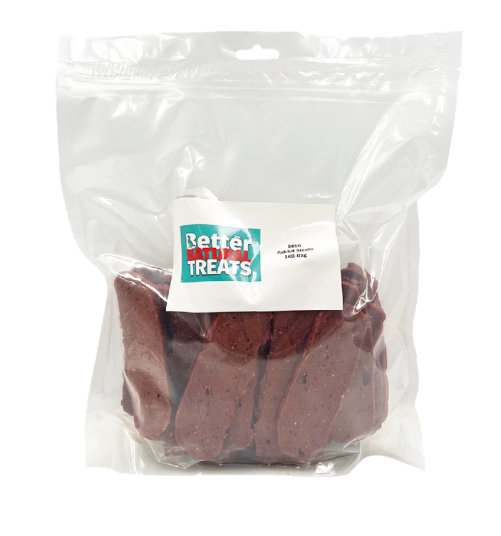 Better Natural Treats Rabbit Steaks Dog Treats 1kg