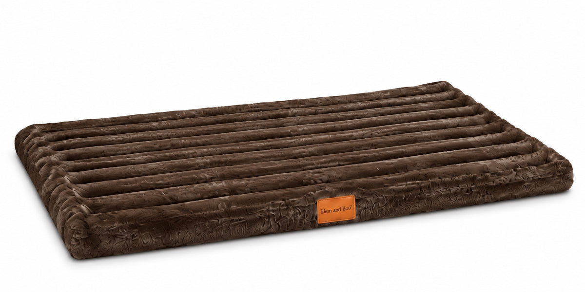 Hem & Boo Superplush Dog Mat Brown M 90 x 60 x 4cm