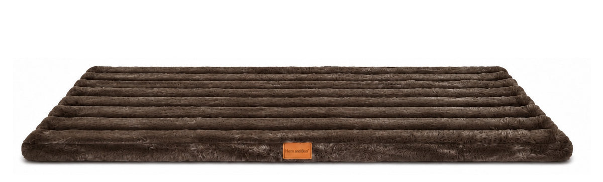 Hem & Boo Superplush Dog Mat Brown XL 120 x 75 x 4cm