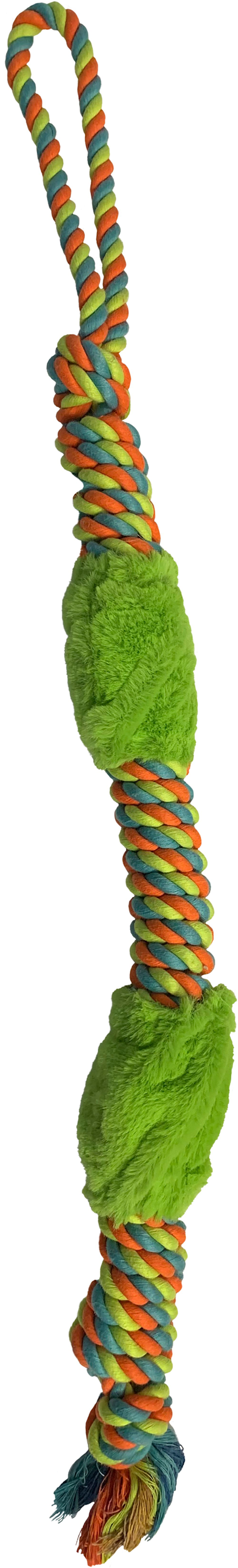 Hem & Boo Rope Rug Toy With Fur 76 x 7 x 4cm Assorted Colours