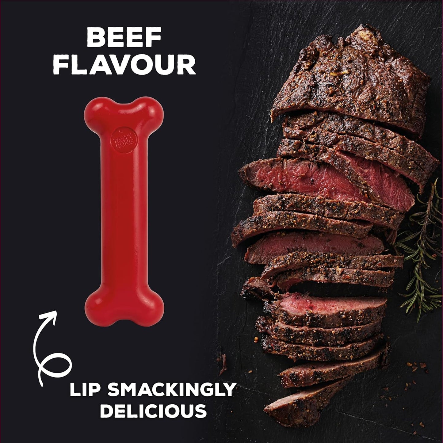 TastyBone Large Beef Nylon Dog Chew Toy