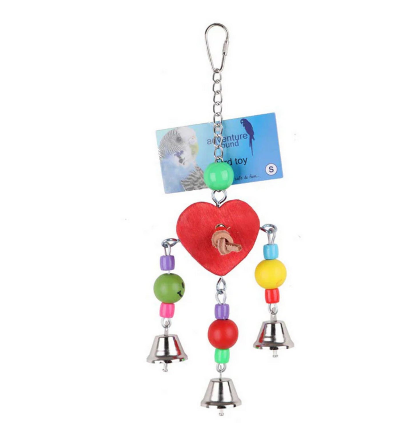 Wooden Heart Bird Toy