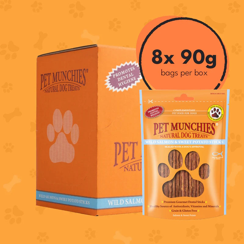 Pet Munchies Wild Salmon & Sweet Potato Sticks 90g