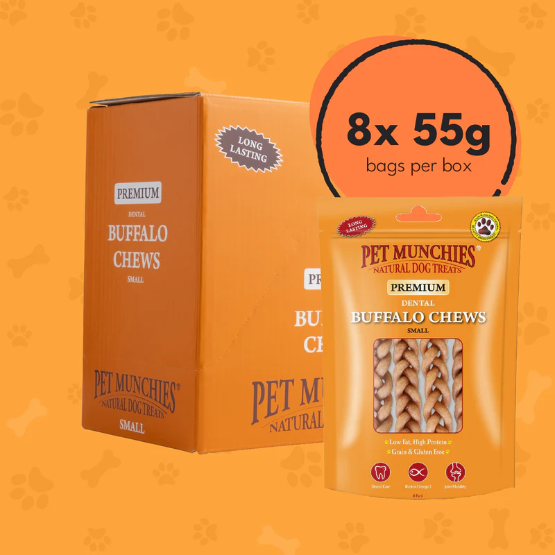 Pet Munchies Dental Buffalo Chews Small 4pcs 55g