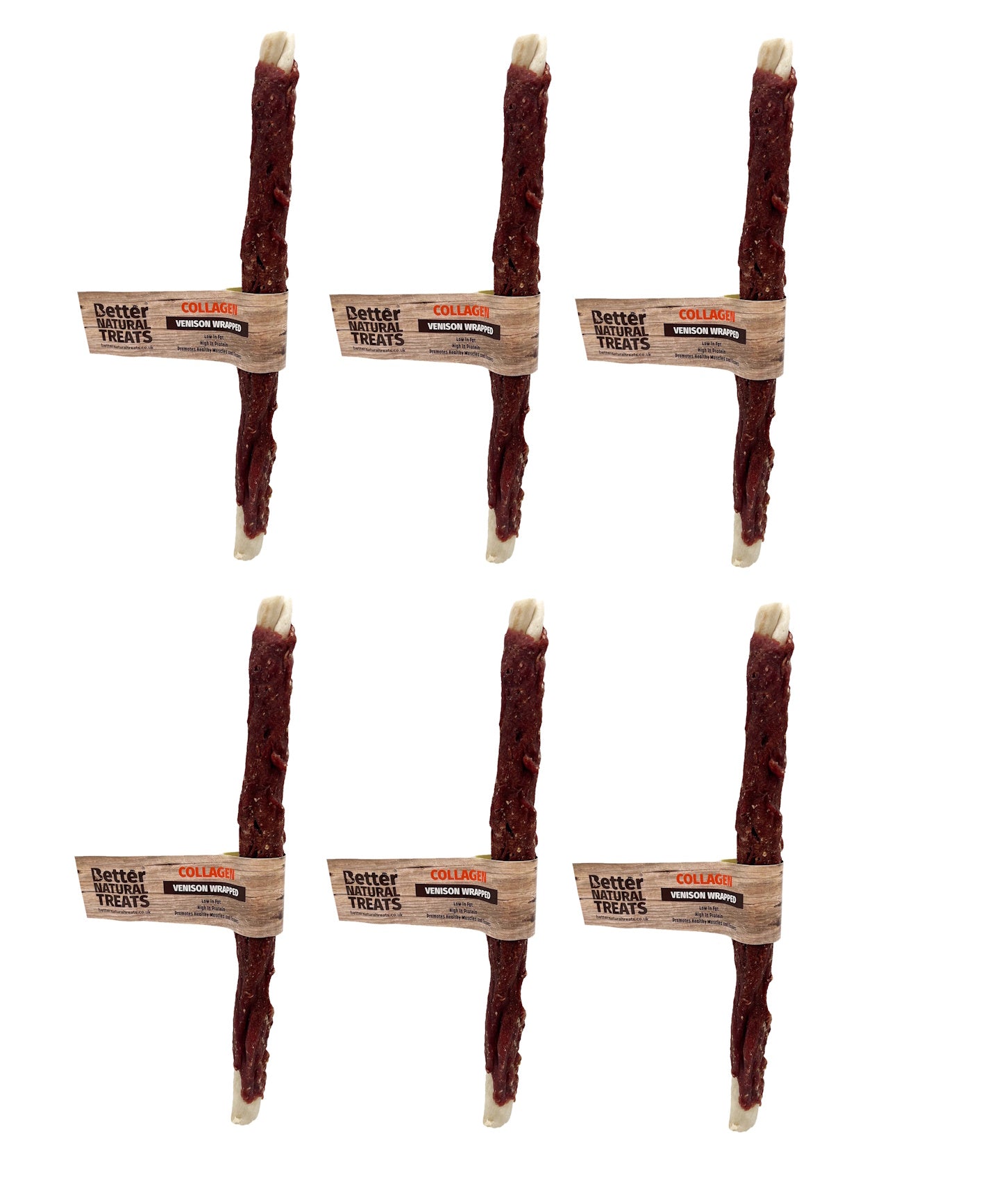 Better Natural Treats Venison Wrapped Collagen Stick Dog Chew 24cm