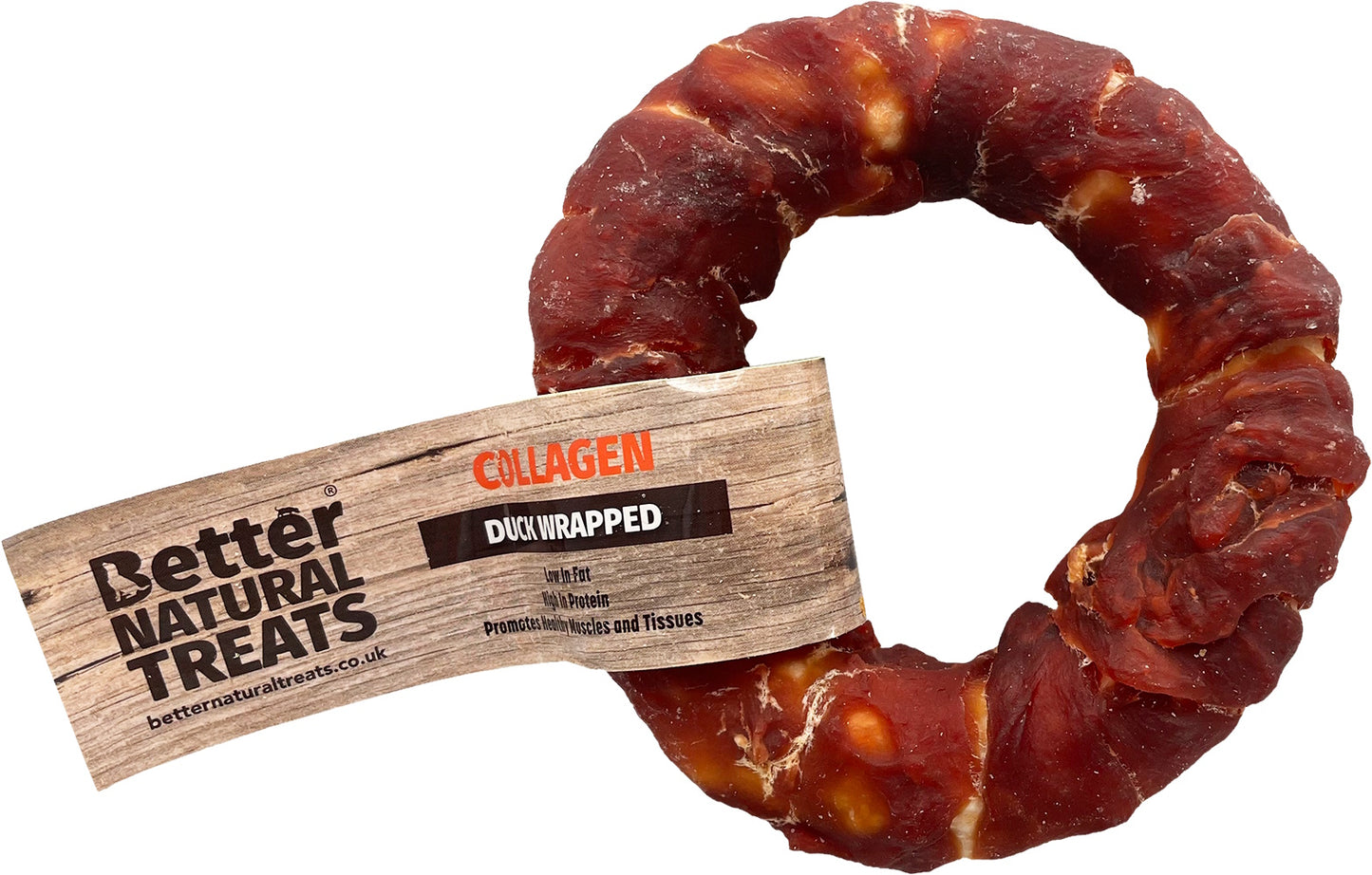 Better Natural Treats Duck Wrapped Collagen Donut Dog Chew 11cm