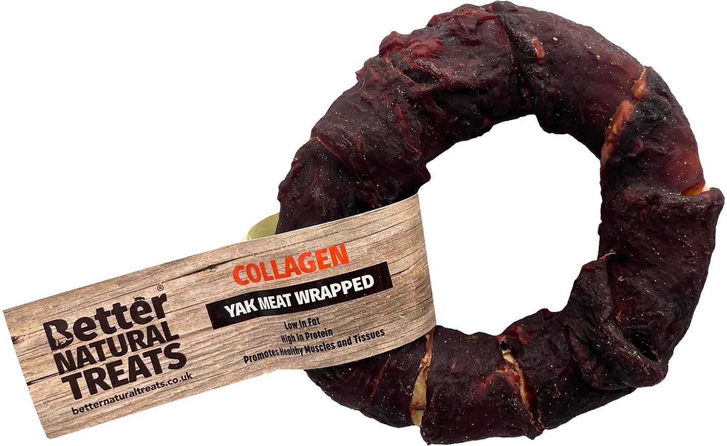 Better Natural Treats Yak Meat Wrapped Collagen Donut Dog Chew 11cm