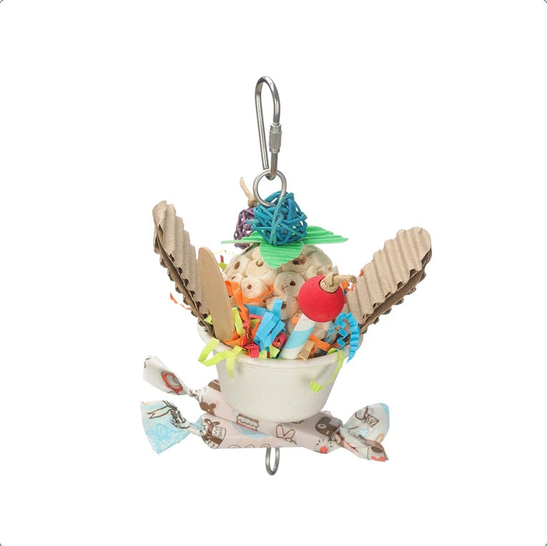Sky Pets Mini Sunde Cup With Wafer Small Bird Toy