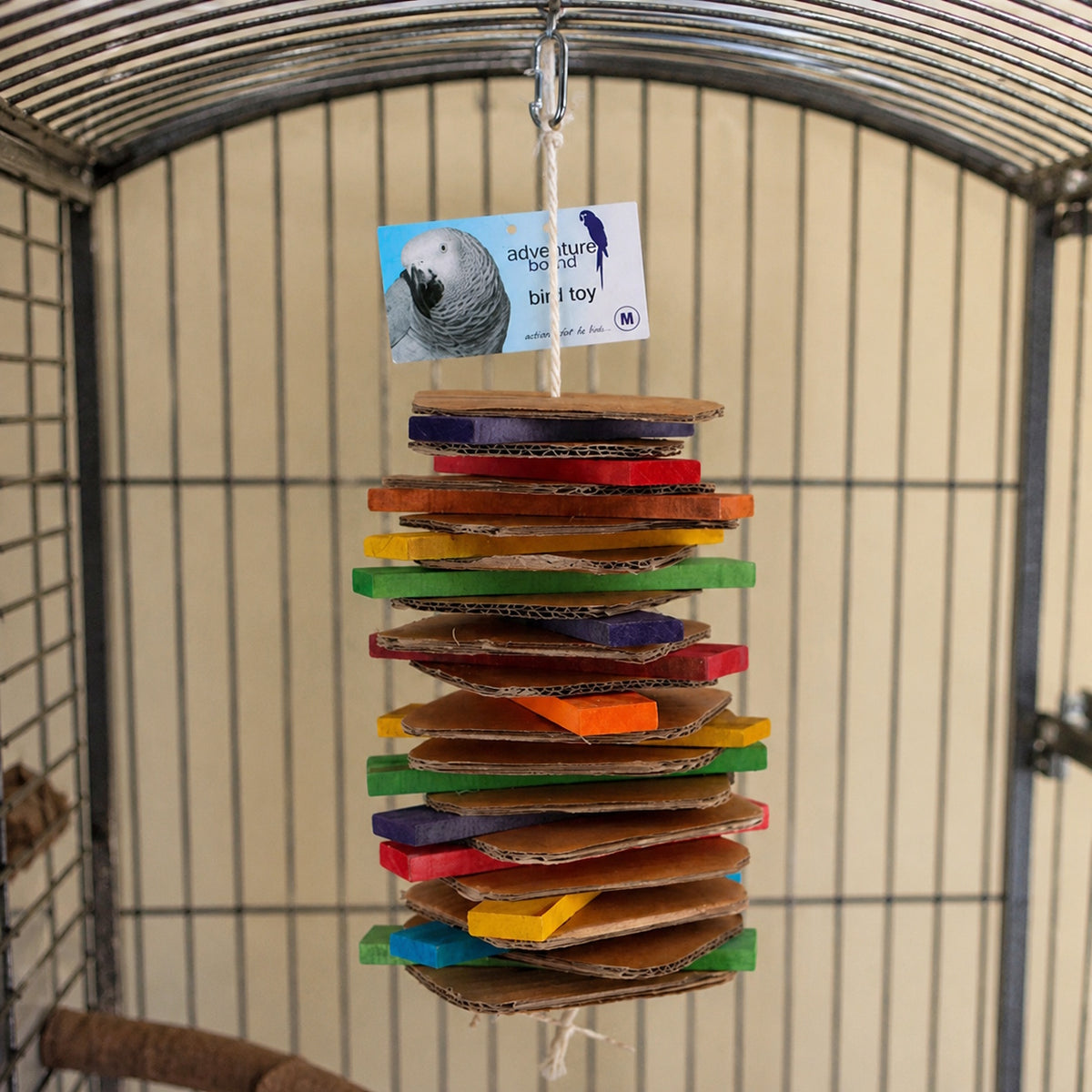 Adventure Bound Card & Wood Shredding Parrot Toy