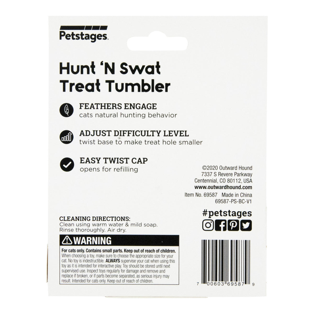 Catstages Hunt N Swat Treat Tumbler Cat Toy