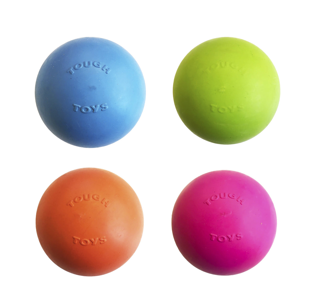 Tough Toys Solid Rubber Ball 3.25 Dog Toy Assorted Colours