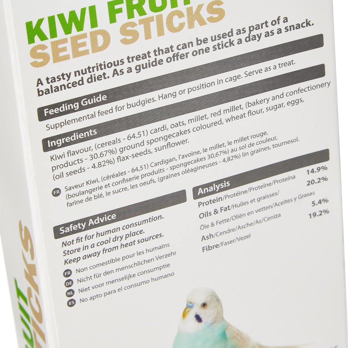 Tweeter's Budgie Seed Treat Sticks Kiwi Fruit 2 Sticks 100g