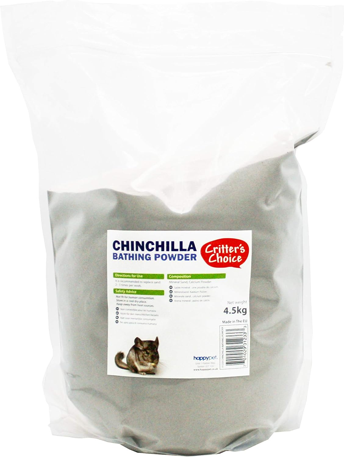 Critters Choice Chinchilla Bathing Powder 4.5Kg