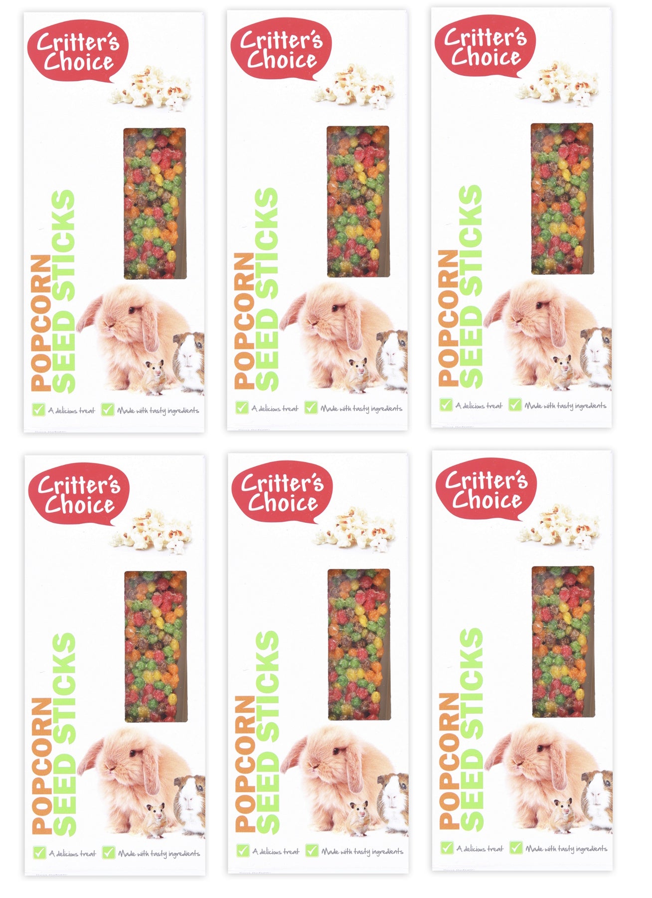 Critter's Choice Small Animal Seed Sticks Popcorn 2 Sticks 100g