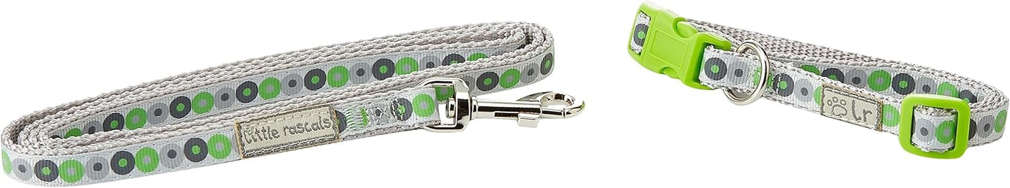 Little Rascals Puppy Collar & Lead Set Green