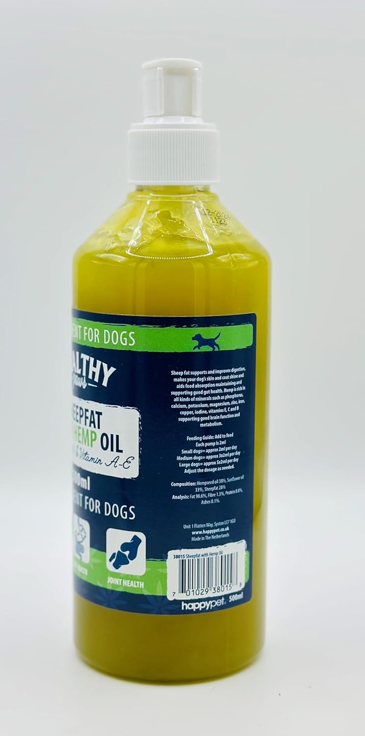 Healthy Paws Sheepfat With Hemp Oil 500ml