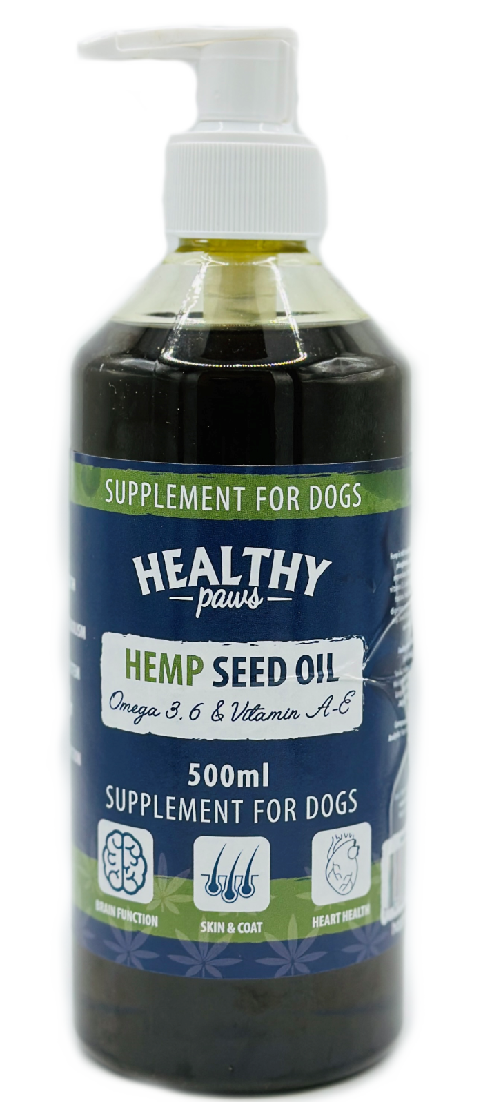 Healthy Paws Hemp Seed Oil With Omega 3 & 6 500ml