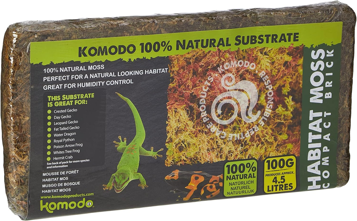 Komodo Habitat Moss Compact Brick 4.5ltr