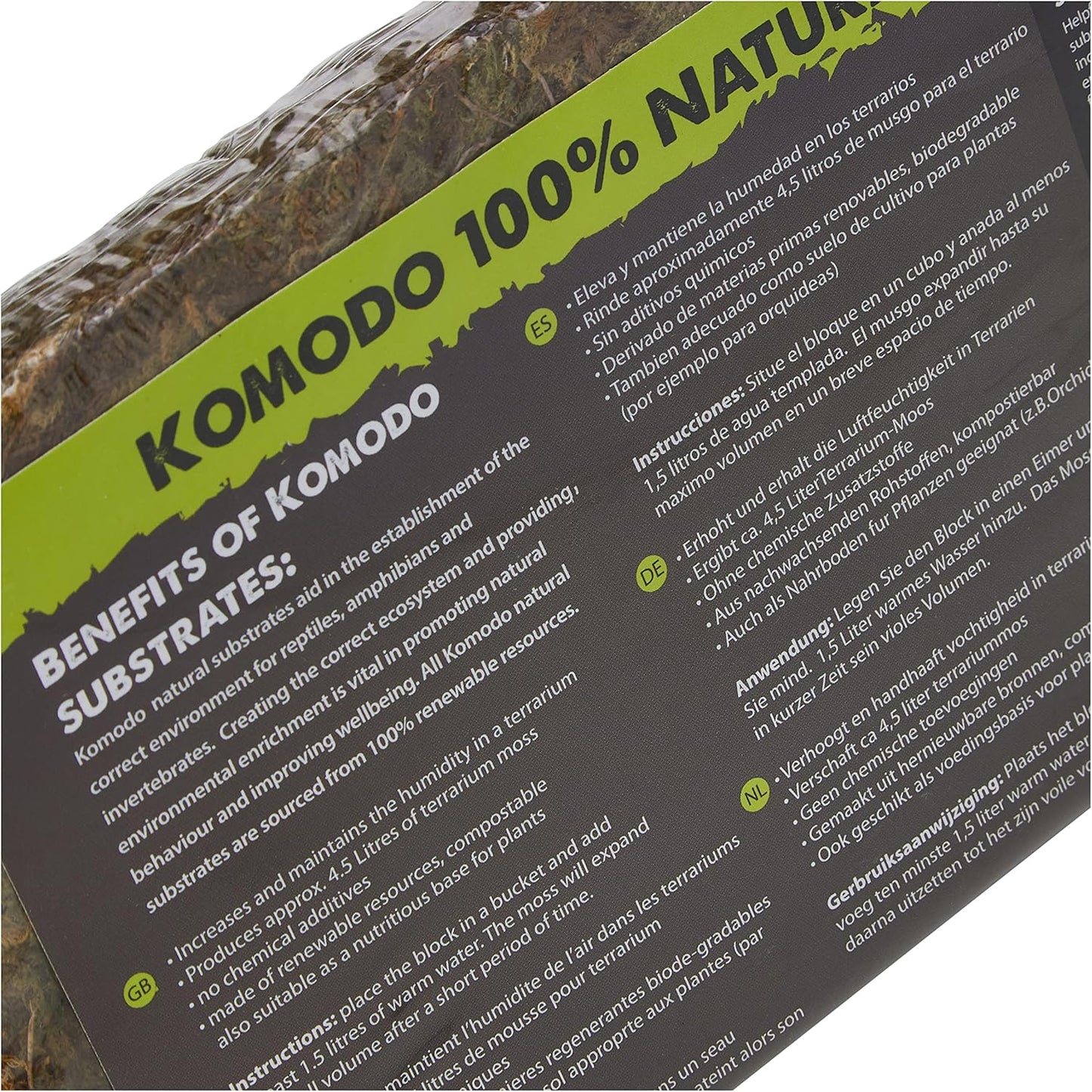 Komodo Habitat Moss Compact Brick 4.5ltr