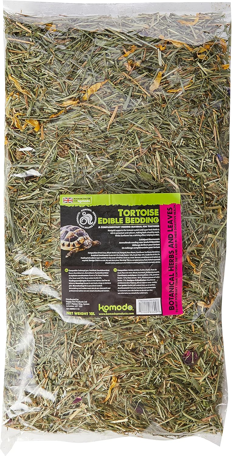 Komodo Tortoise Edible Bedding Botanical Herbs & Leaves 10ltr
