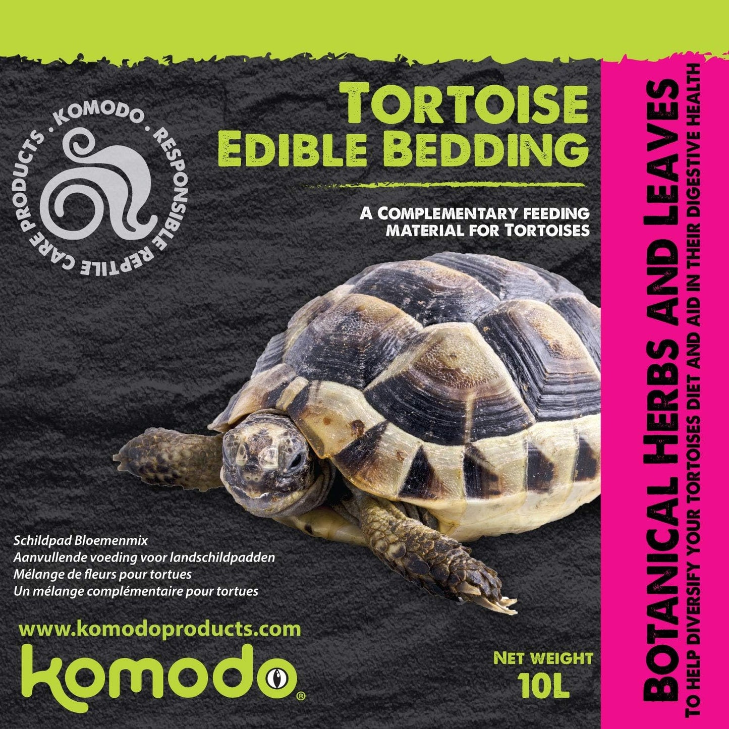Komodo Tortoise Edible Bedding Botanical Herbs & Leaves 10ltr
