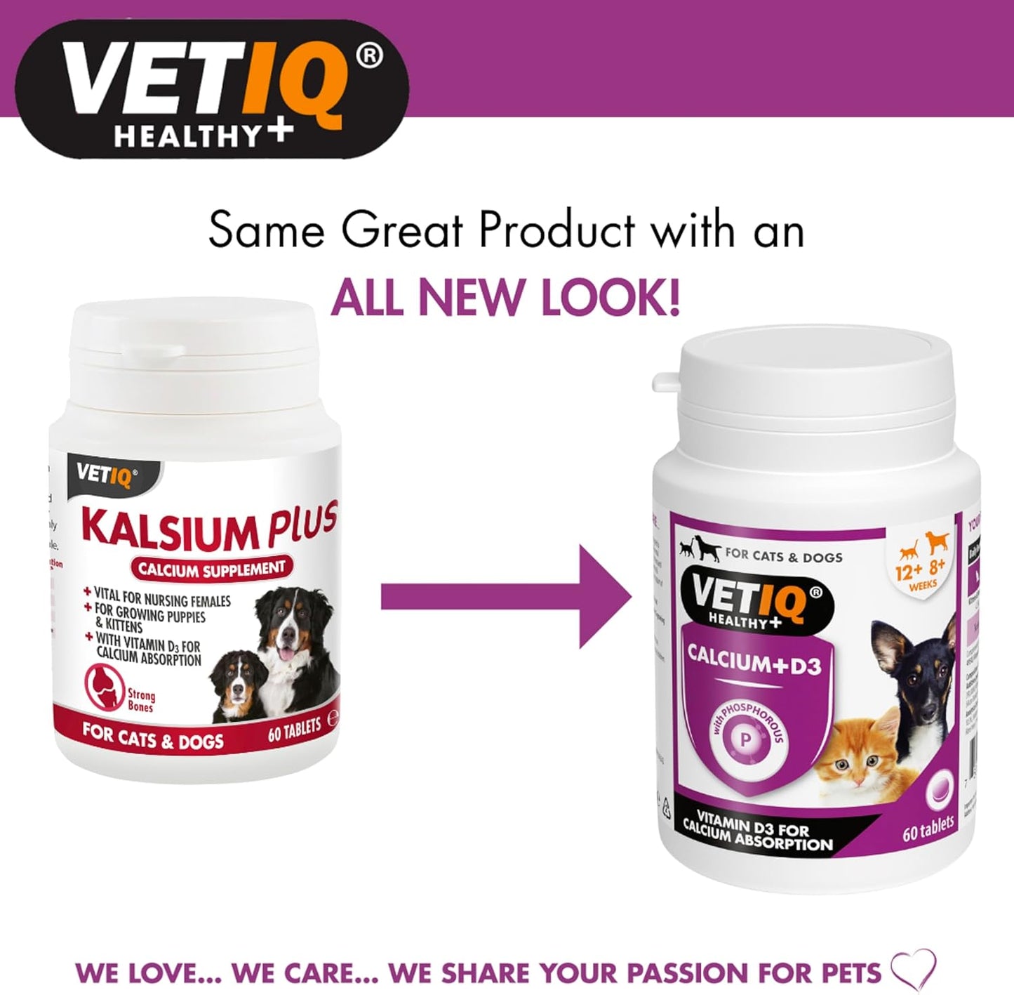 VetIQ Kalsium Plus 60 Tablets