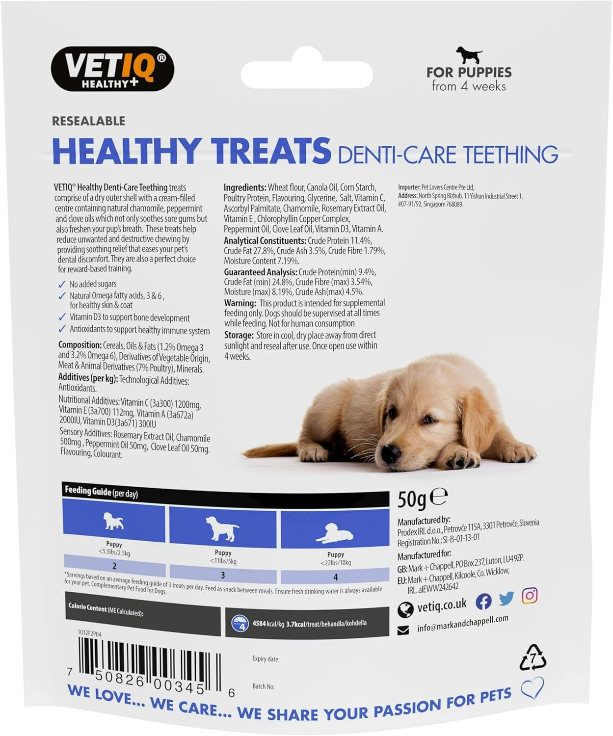 VetIQ Teething Treats For Puppies 50g