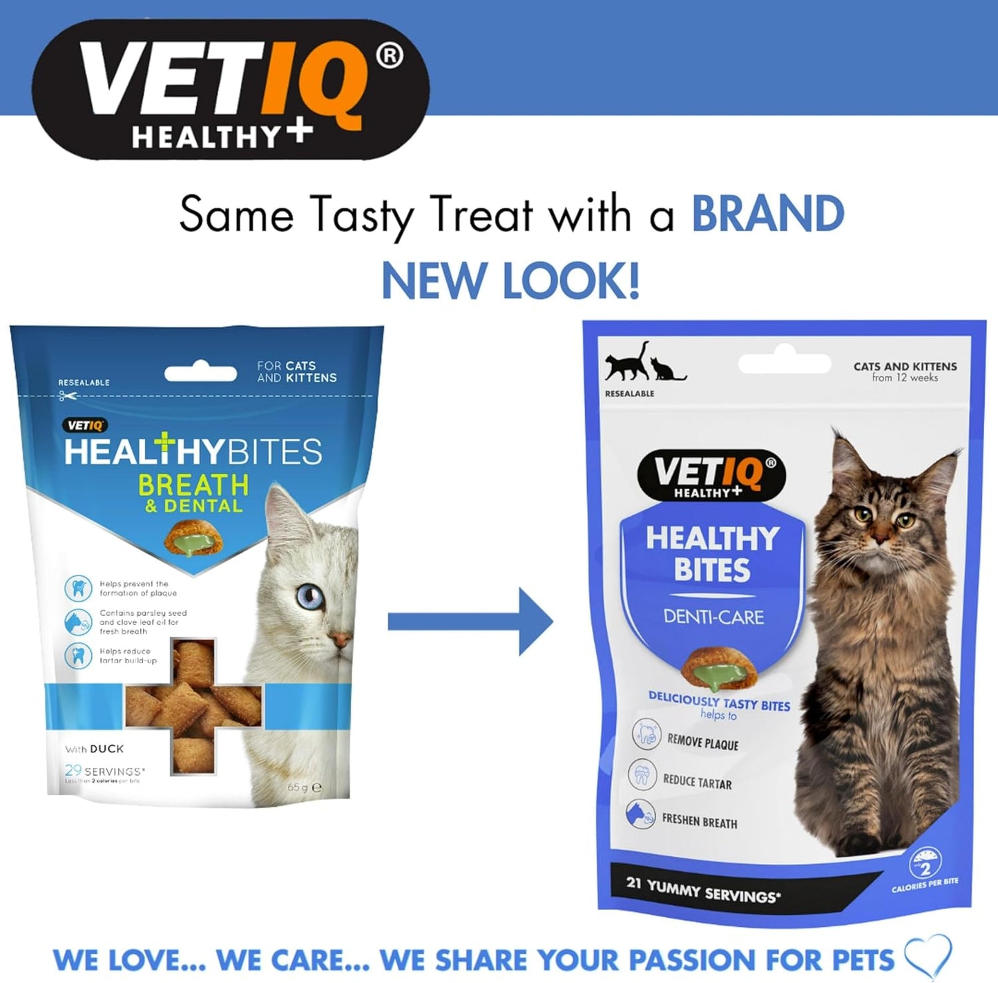 VetIQ Healthy Bites Breath & Dental For Cats & Kittens 65g