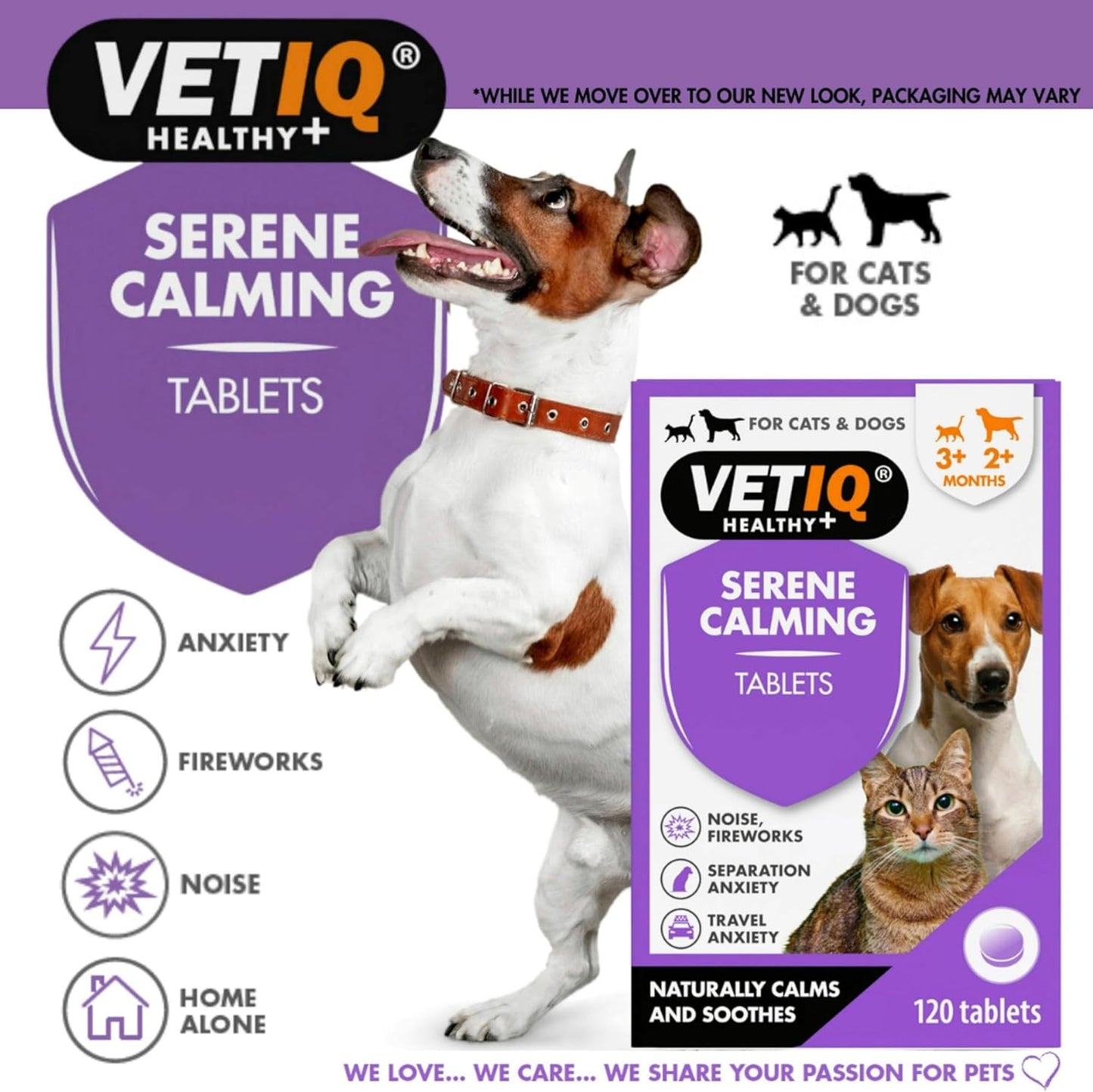 VetIQ Serene-um Calming Tablets 120 Tablets 1-20kg