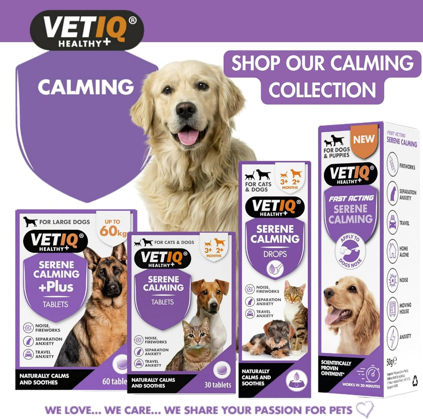 VetIQ Serene-um Calming Tablets 120 Tablets 1-20kg