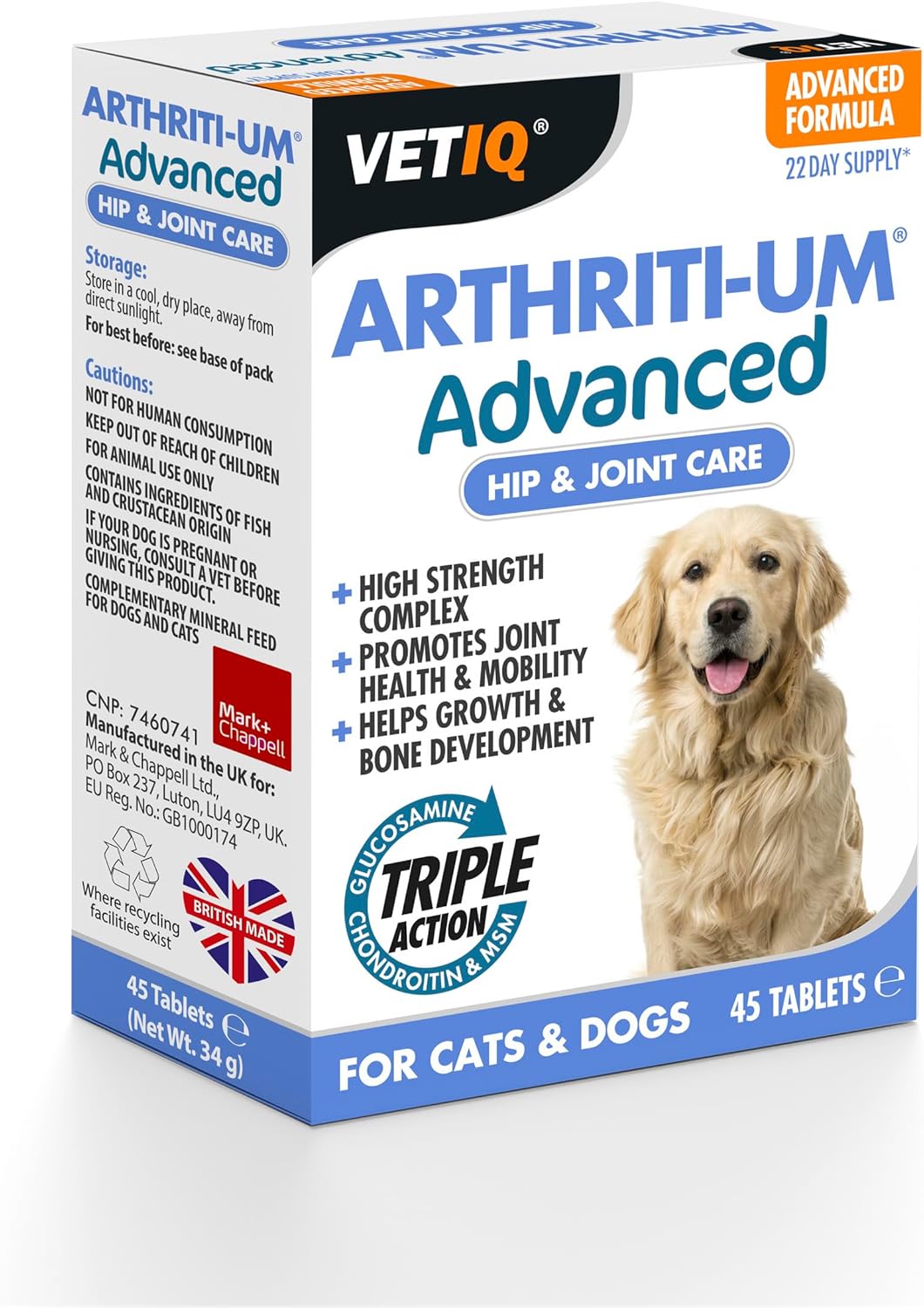 VetIQ Arthriti-UM Advanced Hip & Joint Care 45 Tablets
