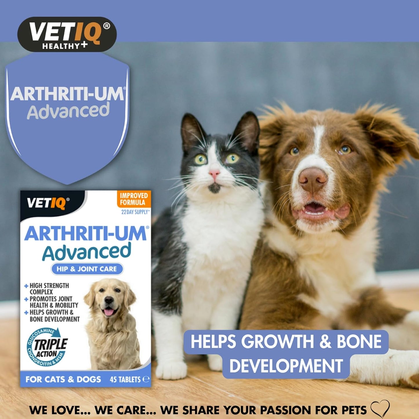 VetIQ Arthriti-UM Advanced Hip & Joint Care 45 Tablets
