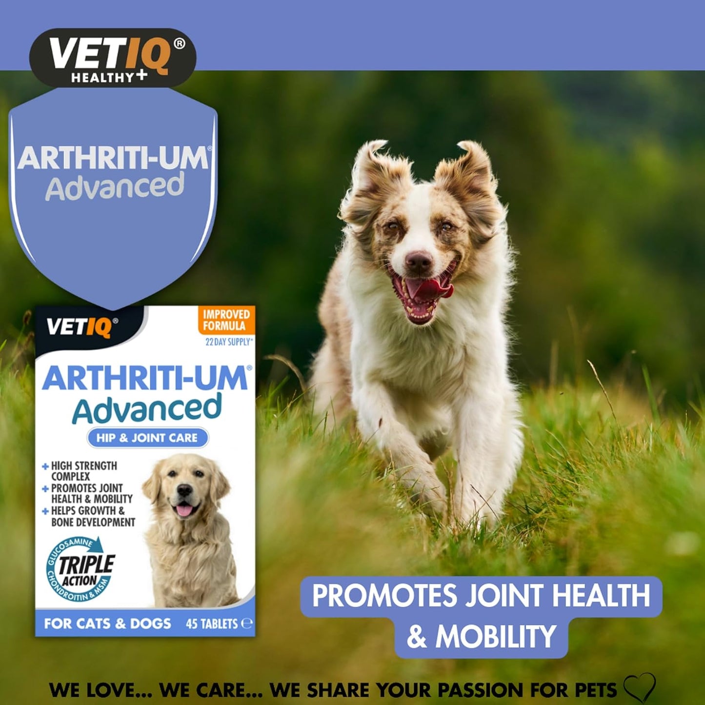 VetIQ Arthriti-UM Advanced Hip & Joint Care 45 Tablets