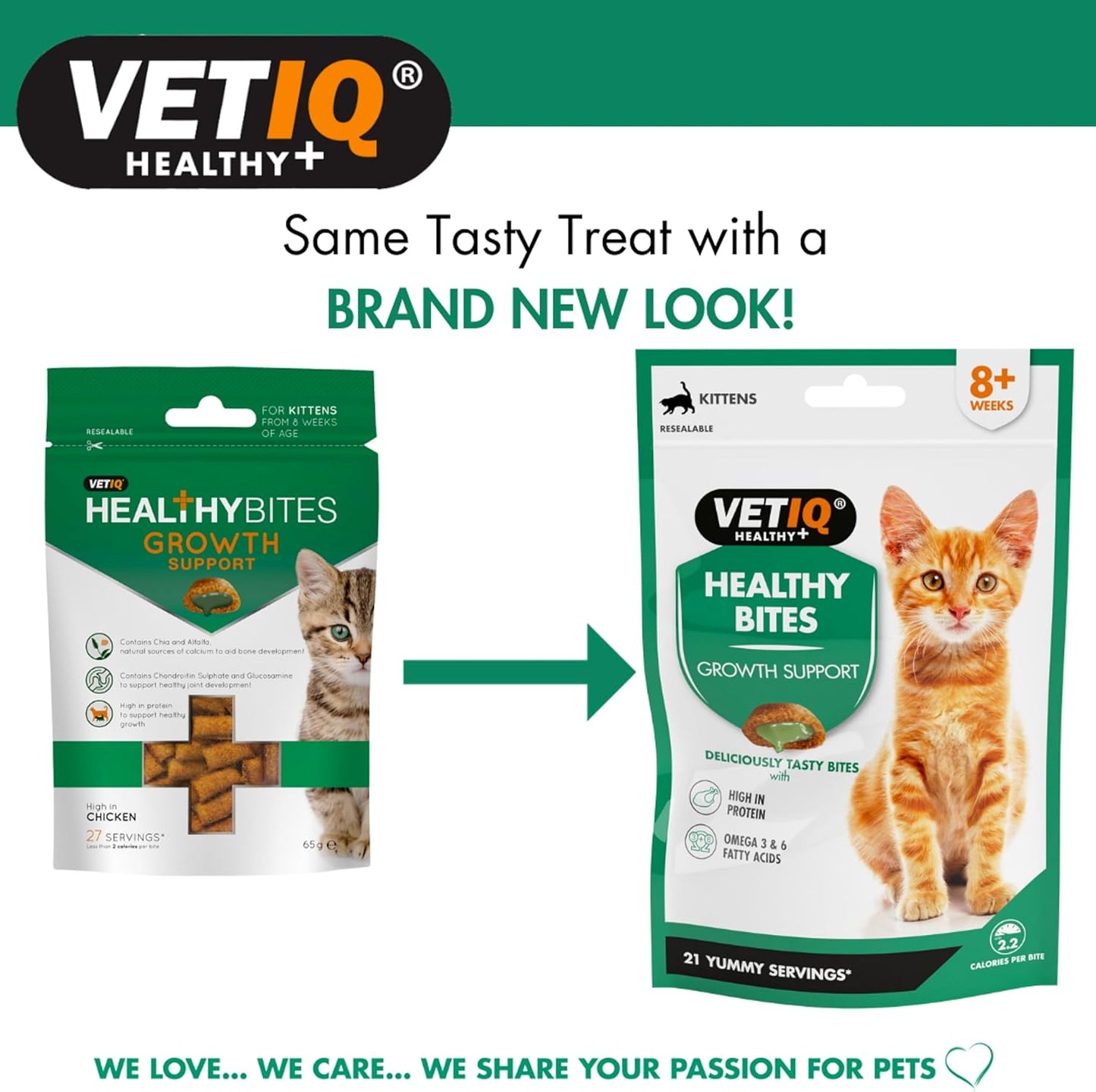 VetIQ Healthy Bites Growth Support Kitten Treats 65g