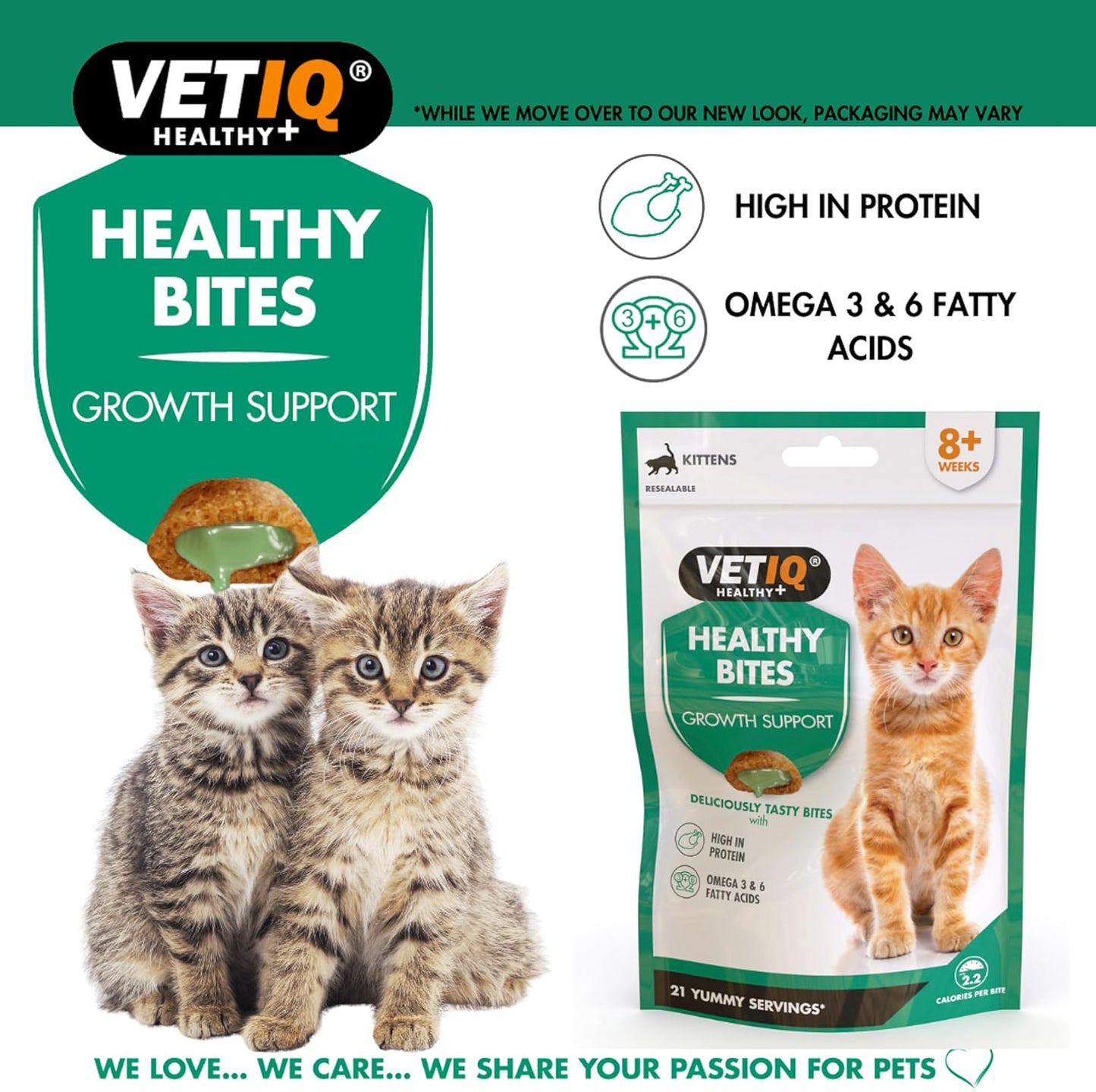 VetIQ Healthy Bites Growth Support Kitten Treats 65g