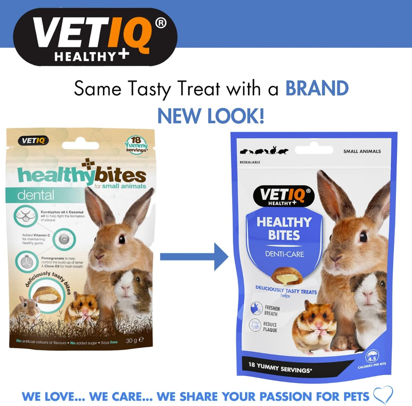 VetIQ Healthy Bites Small Animal Dental Treats 30g