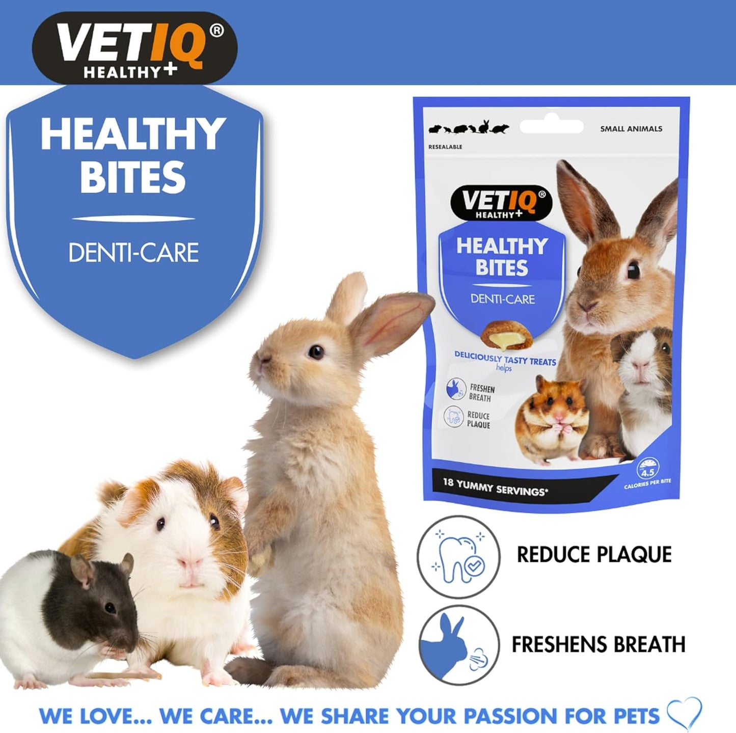 VetIQ Healthy Bites Small Animal Dental Treats 30g