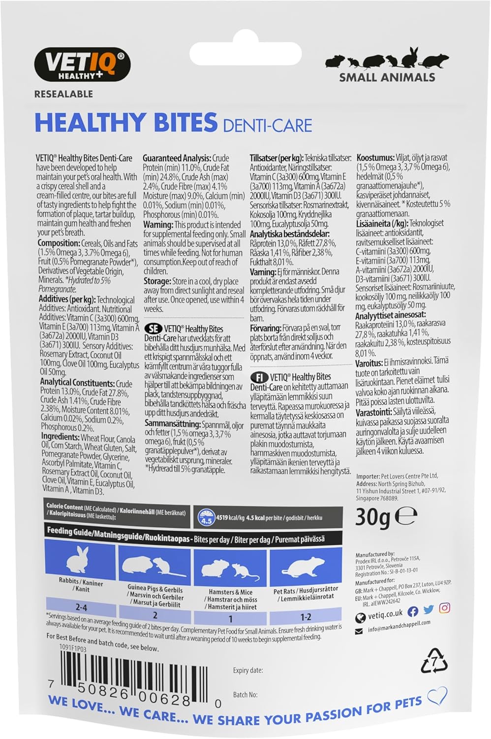 VetIQ Healthy Bites Small Animal Dental Treats 30g