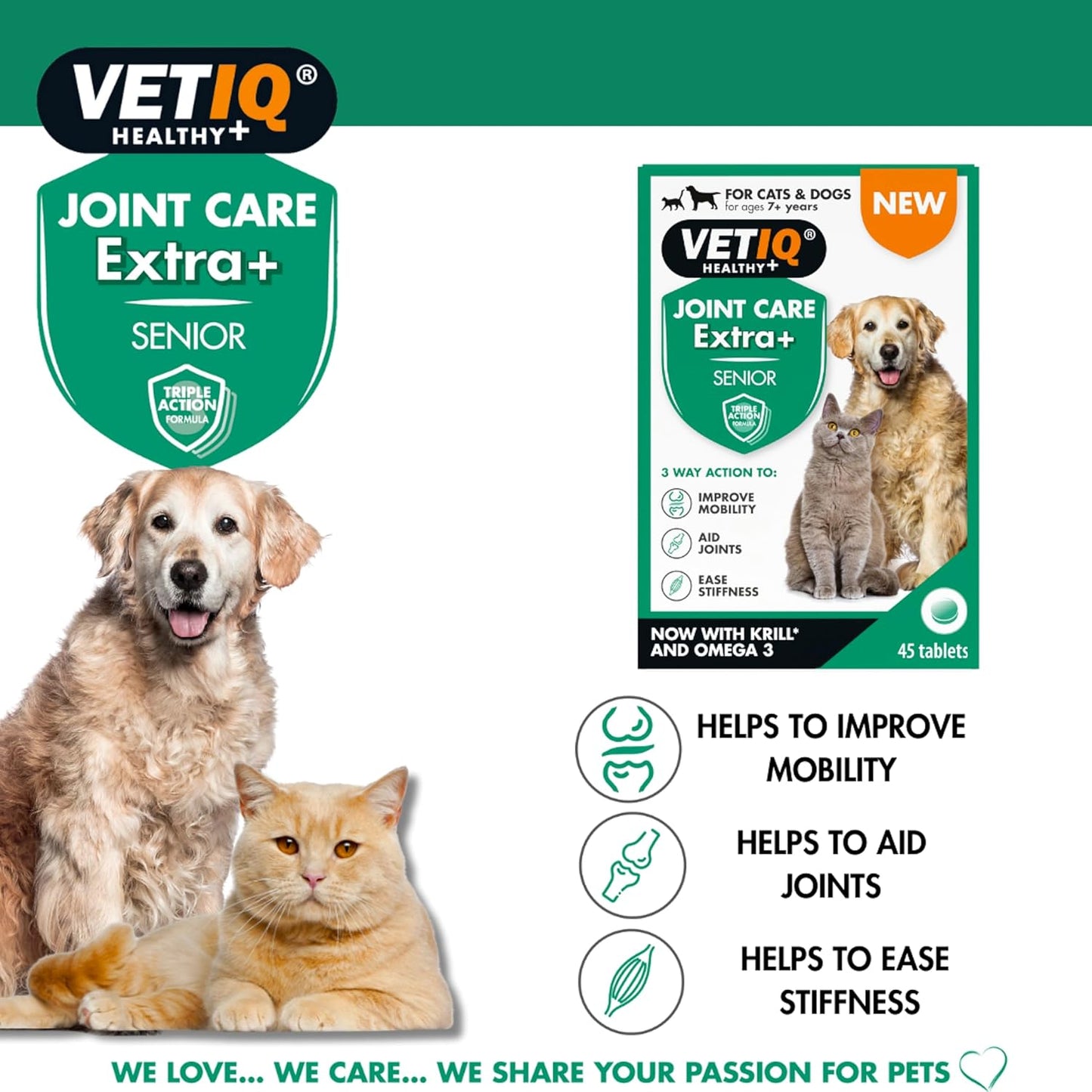 VetIQ Joint Care Extra+ Senior 45 Tablets