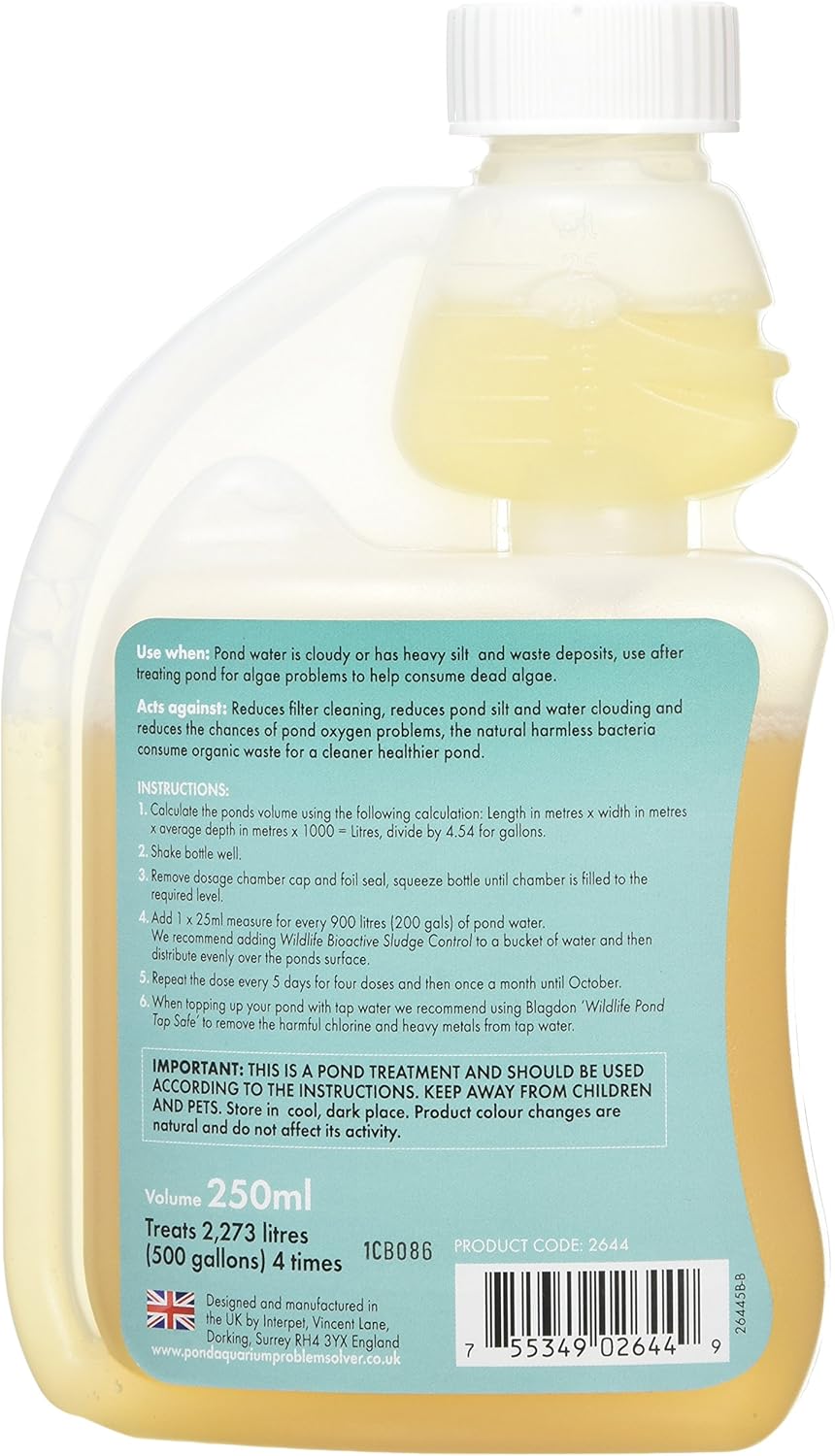 Blagdon Dirty Pond Wildlife Bioactive Sludge Control 250ml