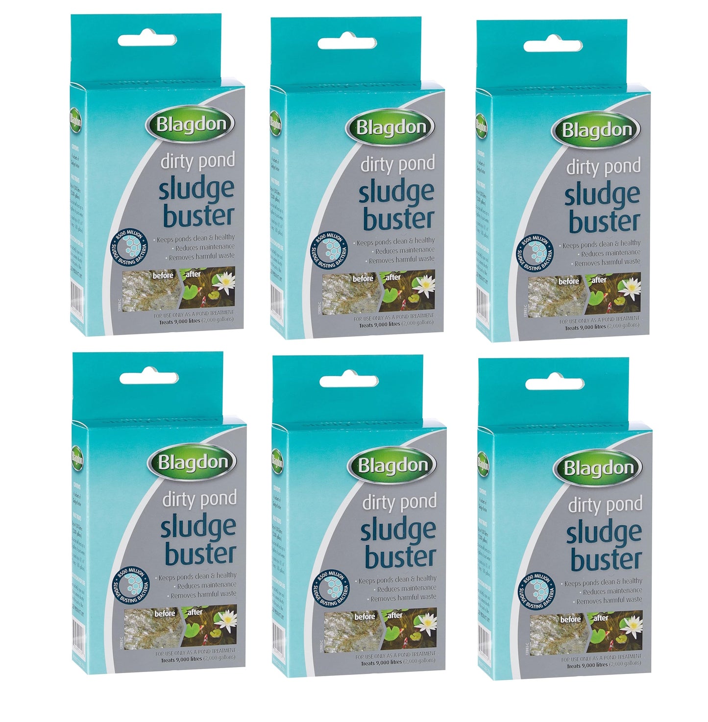 Blagdon Dirty Pond Sludge Buster Box Of 4 Sachets Treats 2000 Gallons