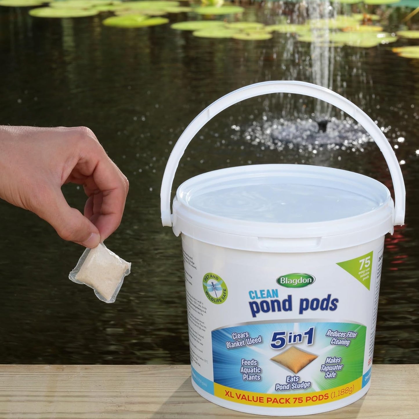 Blagdon Clean Pond Pods Xl Value Bucket 75 Pouches