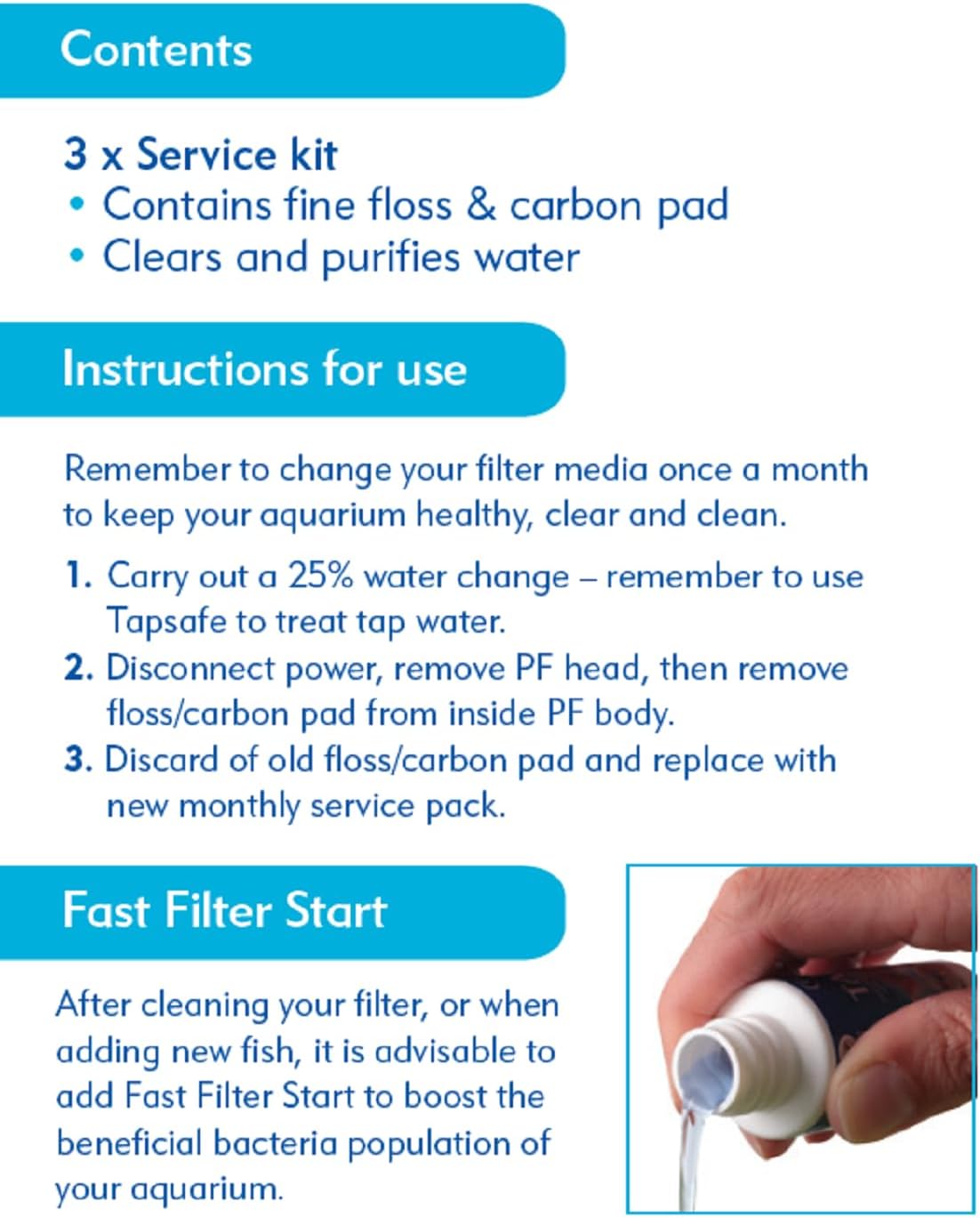 Interpet Pf 3 Service Kit Bonded Carbon & Sponge 3pcs