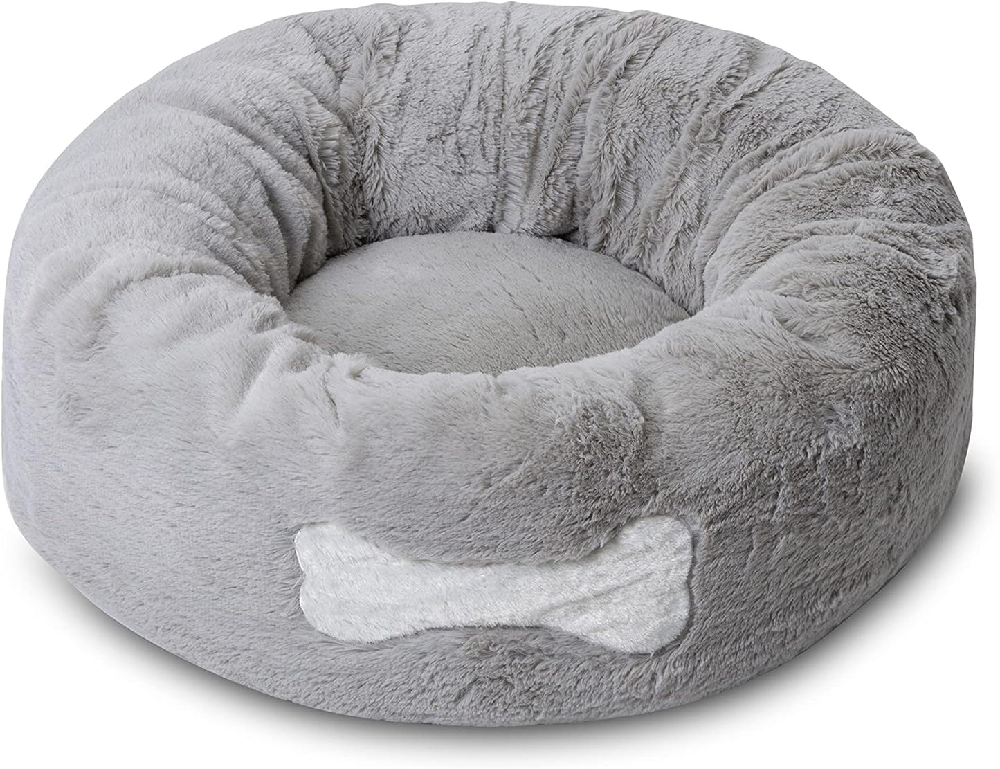 Mikki Calming Donut Bed Grey Medium