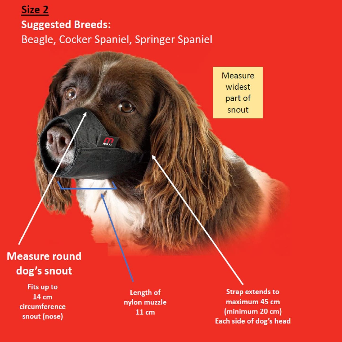 Mikki Nylon Muzzle Size 2