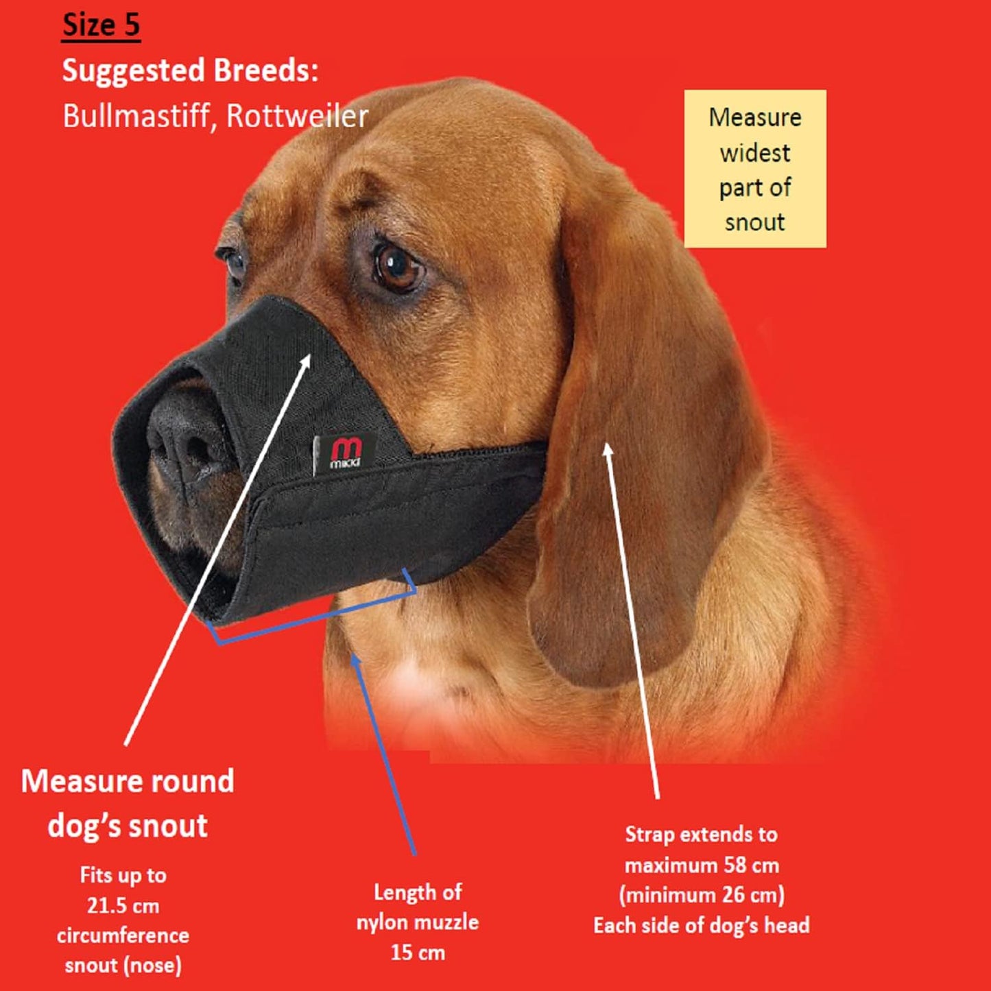 Mikki Nylon Muzzle Size 5