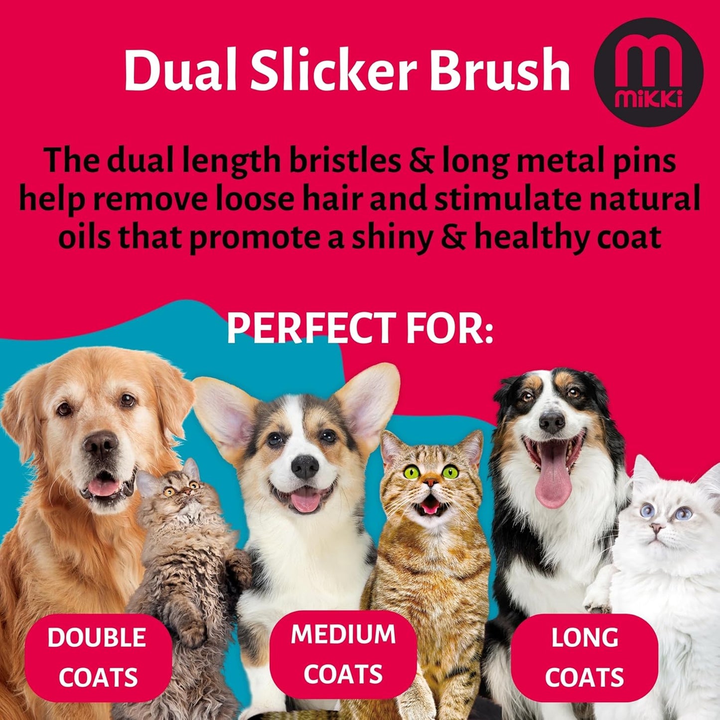 Mikki Dual Brush Slicker Large