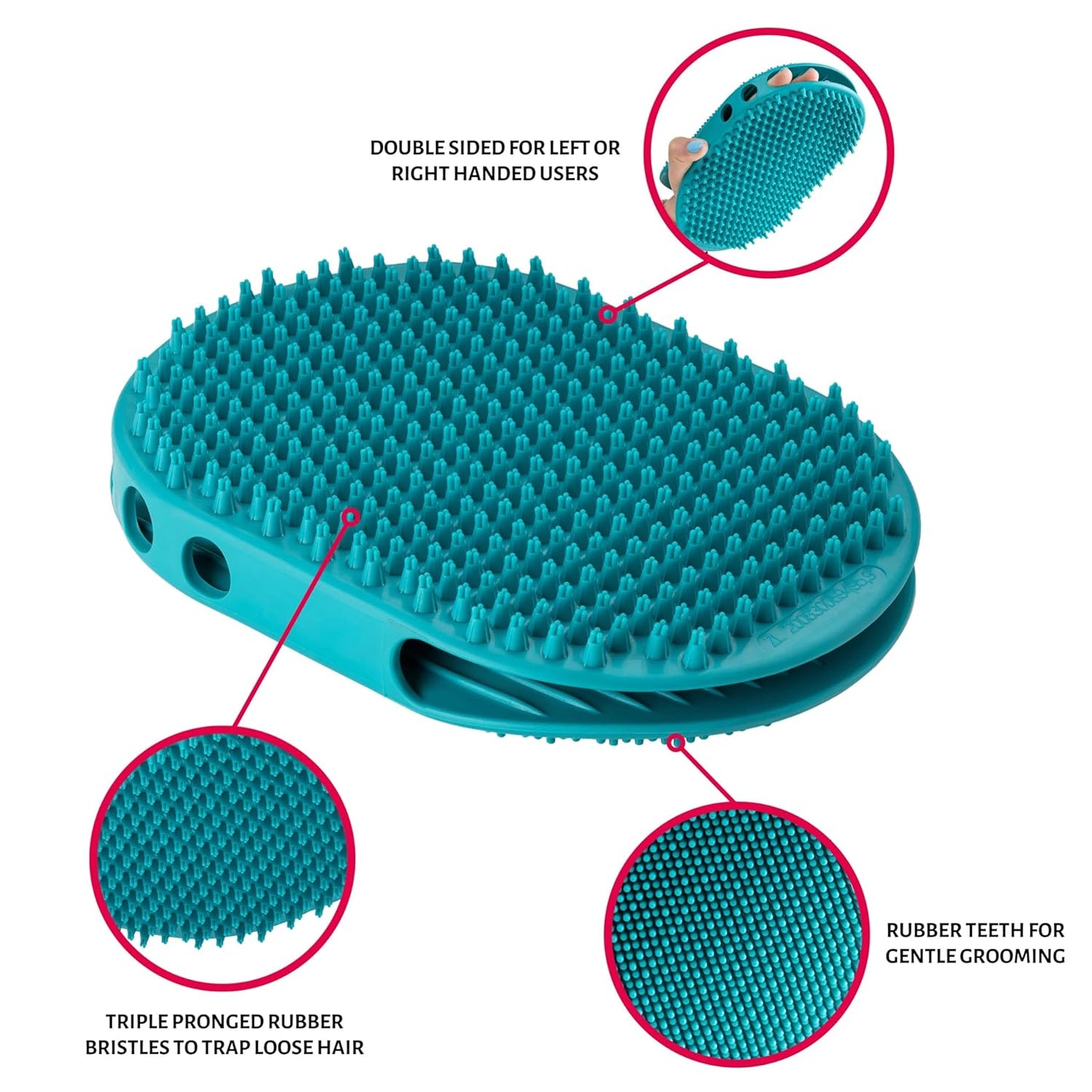 Mikki Rubber Grooming Glove Short & Medium Coats