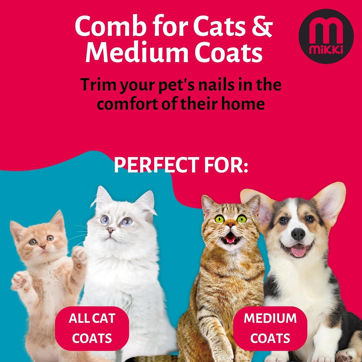 Mikki Comb For Cats Medium Coats