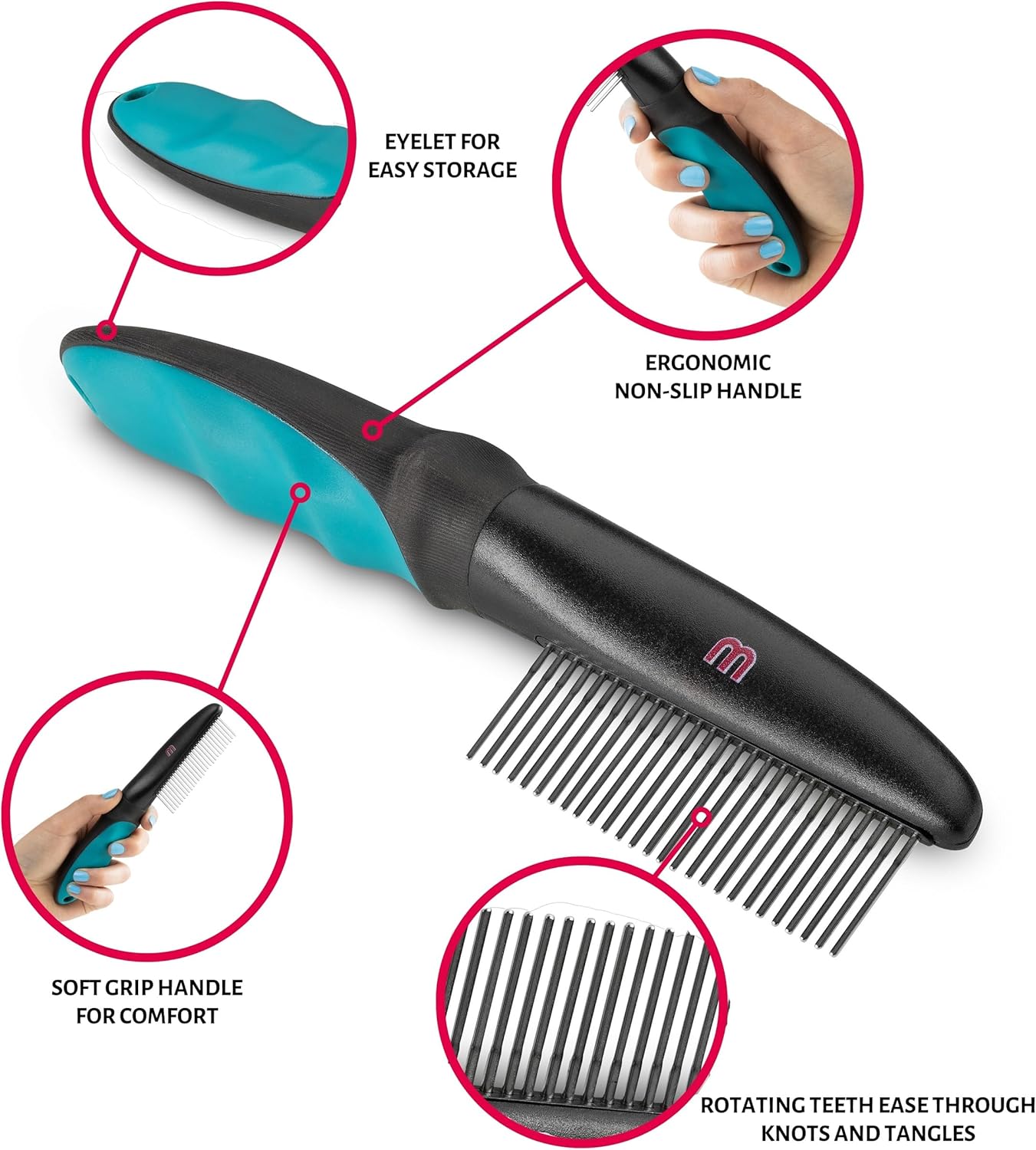 Mikki Anti Tangle Comb Long & Thick Coats